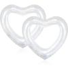 Sumind 2 Pieces Heart Pool Float, 47.3 x 39.4 Inch Inflatable Swim Rings Bachelorette Party Pool Float Tube, Heart Shaped Summer Swimming Ring, Water Beach Party for Adults (White) view 1