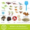 Carolart Dinosaur Sensory Bin,Dinosaur Toys for Toddler Boys and Girls,Include Glow in The Dark Dinosaur,Easy Storage Sensory Toys view 3