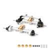 RCAWD Front and Rear Portal Axle Set for Axial SCX24 Upgrades Housing with Steel Gears& Brass Worm Gears& Brass Third Member Housing& Brass Hex, Aluminum Hop Ups Parts #AXI31609, AXI31610 Silver view 1