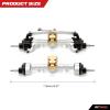 RCAWD Front and Rear Portal Axle Set for Axial SCX24 Upgrades Housing with Steel Gears& Brass Worm Gears& Brass Third Member Housing& Brass Hex, Aluminum Hop Ups Parts #AXI31609, AXI31610 Silver view 4