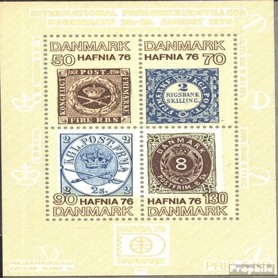 Denmark block2 (Complete.Issue.) fine Used/Cancelled 1975 HAFNIA 76 (Stamps for Collectors) Stamp on Stamp