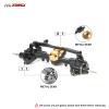 RCAWD Front Portal Axle Set for Axial SCX24 Upgrades Housing with Steel Gears& Brass Worm Gears& Brass Third Member Housing& Brass Hex, Aluminum Hop Ups Parts #AXI31609 Black view 3