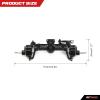 RCAWD Front Portal Axle Set for Axial SCX24 Upgrades Housing with Steel Gears& Brass Worm Gears& Brass Third Member Housing& Brass Hex, Aluminum Hop Ups Parts #AXI31609 Black view 4