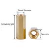 (100pcs) Brass Double PassHexagon Post,Motherboard Stand M3x6mm,Suitable for Model, Drone motherboards. view 2
