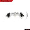 RCAWD Front Portal Axle Set for Axial SCX24 Upgrades Housing with Steel Gears& Brass Worm Gears& Brass Third Member Housing& Brass Hex, Aluminum Hop Ups Parts #AXI31609 Silver view 4