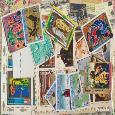 Ajman 50 Various Stamps (Stamps for Collectors)