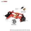 RCAWD Front Portal Axle Set for Axial SCX24 Upgrades Housing with Steel Gears& Brass Worm Gears& Brass Third Member Housing& Brass Hex, Aluminum Hop Ups Parts #AXI31609 Red view 3