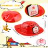 Cotiny 24/40/ 70 Pcs Fireman Hats Bulk Red Plastic Firefighter Helmets for Birthday Halloween Fireman Cosplay (24) view 2