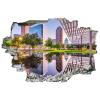 3D Broken Wall Stickers Stickers Dallas, Texas, USA Downtown Plaza and Skyline 36 x 24 Inch Removable Wall Decal, Peel and Stick Landscape Wall Decor for Bedroom Living Room, Mural Art for Kids Boys view 2