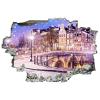 3D Broken Wall Stickers Stickers Traditional Dutch Netherlands 36 x 24 Inch Removable Wall Decal, Peel and Stick Landscape Wall Decor for Bedroom Living Room, Mural Art for Kids Boys Girls Gift view 2