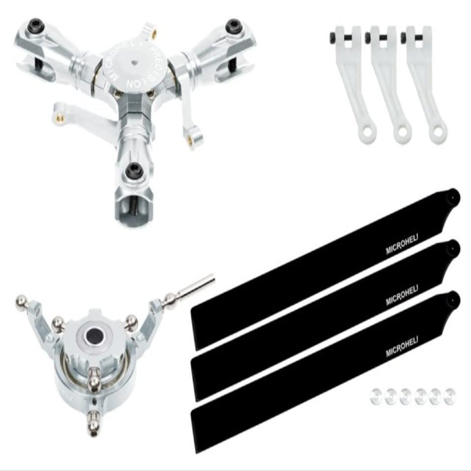 MICROHELI CNC Triple Carbon Plastic Blades Conversion Set - OMP Hobby M2 V1/V2/EXP