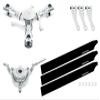 MICROHELI CNC Triple Carbon Plastic Blades Conversion Set - OMP Hobby M2 V1/V2/EXP view 1