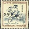 France 1200 unmounted Mint/Never hinged ** MNH 1958 Traditionsspiele (Stamps for Collectors) Martial Arts (Boxing/Fencing/Wrestling/Karate) view 1