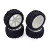 Replacement Part For ZD Racing Buggy Crawler Car RC Model Parts 4Pcs 1/10 RC Truck Rubber Tire Wheel Tyre Alloy Wheel Rims Replacement Tire - (Color: Black) view 3