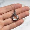 Joke Wife, Loving You Makes me so Happy and it Fills My Heart with Joy Every Single Day, Wife Rising Phoenix Necklace from Husband view 2