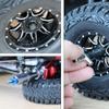 GLOBACT Aluminum 12mm Hex hub Wheel hex hub Adaptor with M4 Nut and Cross Wrenches for 1/10 trx4 Axial Redcat ARRMA Granite Voltage 2WD HPI HSP Tamiya WLtoys RC Crawler Truck (Blue 4 Pcs) view 2