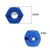 GLOBACT Aluminum 12mm Hex hub Wheel hex hub Adaptor with M4 Nut and Cross Wrenches for 1/10 trx4 Axial Redcat ARRMA Granite Voltage 2WD HPI HSP Tamiya WLtoys RC Crawler Truck (Blue 4 Pcs) view 3