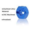 GLOBACT Aluminum 12mm Hex hub Wheel hex hub Adaptor with M4 Nut and Cross Wrenches for 1/10 trx4 Axial Redcat ARRMA Granite Voltage 2WD HPI HSP Tamiya WLtoys RC Crawler Truck (Blue 4 Pcs) view 4