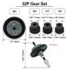 GLOBACT for 1/10 Slash 4X4 Slipper Clutch/Stampede 4X4/Rustle 4X4 Metal Steel Differential Gear 32P 54T Spur Gear with 15T/17T/19T Pinions Gear Sets Parts Upgrade Replace 6878 view 2