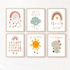 VEEDOO Rainbow Nursery Decor - Baby Room Dcor, Dinosaur Nursery Decor for Baby, Boho Nursery Playroom Decor, Great Kids Room Decoration - Boys and Girls, Set of 6  11x14 (Unframed) Made in USA view 1
