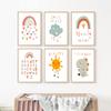 VEEDOO Rainbow Nursery Decor - Baby Room Dcor, Dinosaur Nursery Decor for Baby, Boho Nursery Playroom Decor, Great Kids Room Decoration - Boys and Girls, Set of 6  11x14 (Unframed) Made in USA view 3
