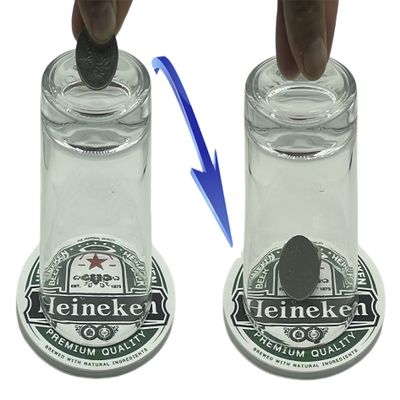 KNSHTH Magic Trick for Adults and Coin Through Glass Prop, Stunning Performance.