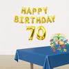 Beistle Happy 70th Birthday Balloon Banner Decorations Mylar Foil Inflatable Hanging Letters Party Supplies, Gold, 14.5"-25" x 180" view 3