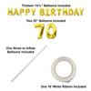 Beistle Happy 70th Birthday Balloon Banner Decorations Mylar Foil Inflatable Hanging Letters Party Supplies, Gold, 14.5"-25" x 180" view 4