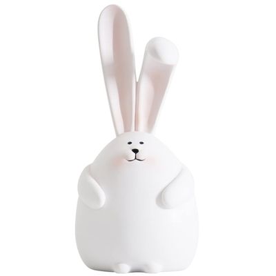 Piggy Bank Piggy Bank Animal Rabbit Money Bank with Long Ears, High-Capacity Resin Coin Bank, Girl Bedroom Desktop Ornament, Cartoon Fun Matte Toy, 2 Styles (Color : White, Size : A)