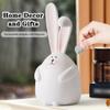 Piggy Bank Piggy Bank Animal Rabbit Money Bank with Long Ears, High-Capacity Resin Coin Bank, Girl Bedroom Desktop Ornament, Cartoon Fun Matte Toy, 2 Styles (Color : White, Size : A) view 3