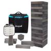 Juegoal 54 Pieces Giant Tumble Tower Blocks Game Giant Wood Stacking Game with 1 Dice Set, Gameboard, Canvas Bag for Adult, Kids, Family, Grey view 1