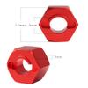 GLOBACT Aluminum 12mm Hex hub Wheel hex hub Adaptor with M4 Nut for 1/10 Slash 4X4 Stampede Rustler 4WD Replacement of 1654 3647 (8Pcs Red) view 4