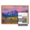 11.25x38.25 Puzzle Frame Kit with Glue Sheets | Light Brown Traditional Picture Frame | Real Wood with UV Resistant Acrylic Front | Made to Preserve and Display Puzzles Measuring 11.25x38.25 Inches view 1