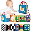 hahaland Baby Toys 0-6 Months - High Contrast Newborn Toys - Baby Tummy Time Books 0-6 Months with Crinkle, Squeaky Sounds, Touch Feel, Visual Stimulation view 1