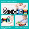 hahaland Baby Toys 0-6 Months - High Contrast Newborn Toys - Baby Tummy Time Books 0-6 Months with Crinkle, Squeaky Sounds, Touch Feel, Visual Stimulation view 3
