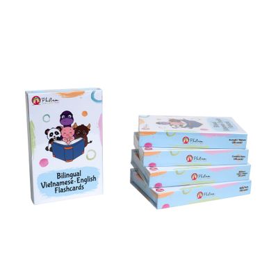 Bilingual Vietnamese English Cards, Flashcards, Bilingual Cards, Vietnamese Cards, Educational, Toddler Cards (Full Set (5 Topics))