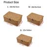 YKHB Storage Basket Storage Box Storage Baskets Handmade Woven Laundry Basket with Buttons Storage Bins Suitable for Bathroom and Kitchen Family Storage Bag (Size : 29x19x12cm) view 2