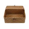 YKHB Storage Basket Storage Box Storage Baskets Handmade Woven Laundry Basket with Buttons Storage Bins Suitable for Bathroom and Kitchen Family Storage Bag (Size : 29x19x12cm) view 4