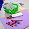 6-Color Small Short Barrel Color Pencils, Mini Pencil, 12 packs of 6 pencils, Restaurant, Fundraiser, Art and Birthday Favors view 2