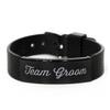 Best Team Groom Black Shark Mesh Bracelet, Team Groom, Groomsmaid Party Group Bracelets for Friends view 1