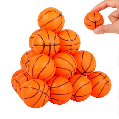 Urspasol 20 PCS 1.6 inch Foam Basketball Stress Ball Small Mini Sports Squeeze Ball Basketball Party Favors for Kids Stress Relief Toy School Carnival Reward