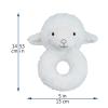 Doindute Baby Lamb Soft Rattle Toy, Sheep Plush Infant Shaker Rattle Easy-Grasp Stuffed Animal Toy, Gifts for Newborns Babies Toddlers Boys Girls, White, 5.5 Inches view 2