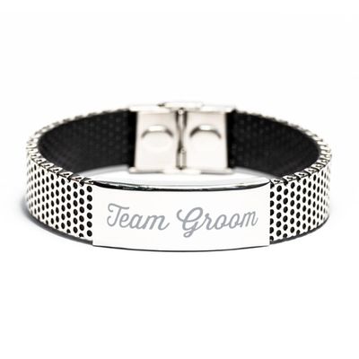 Best Team Groom Stainless Steel Bracelet, Team Groom, Groomsmaid Party Group Bracelets for Friends
