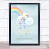 Rainbow Cloud Baby Girl Green Dream Big Little One Children's Wall Art Print view 1