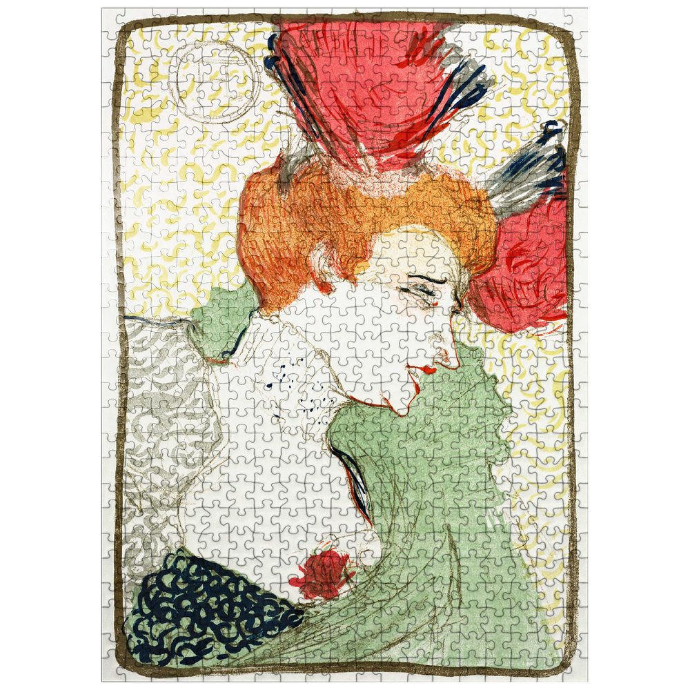MyPuzzle Bust of Mademoiselle Lender 1895 By Henri De Toulouse-Lautrec - Premium 500 Piece Jigsaw Puzzle for Adults