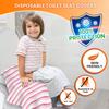 20 Extra Large Toilet Seat Covers Disposable for Kids & Adults-Toilet Covers Disposable for travel-Toddler Toilet Seat Cover Liners for Potty Training-Individually Wrapped-Waterproof (Pink Waves) view 2