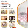 20 Extra Large Toilet Seat Covers Disposable for Kids & Adults-Toilet Covers Disposable for travel-Toddler Toilet Seat Cover Liners for Potty Training-Individually Wrapped-Waterproof (Pink Waves) view 3