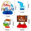 ANGOLIO 12Pcs Gone Fishing Baby Shower Party Centerpieces Gender Reveal Table Topper Honeycomb Party Decorations Summer 3D Fishing Table Decor for Baby Boy Birthday Party Decorations view 2