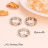 HOOHWE Spinner Rings Fidget Ring S925 Sterling Silver Spinning Ring Fidget Jewelry Gifts for Women Men (2-Panda Rings, 9) view 4