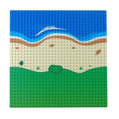 BAENRCY Classic Baseplate 10"x10"Building Block Base Plates Grassland Road BasePlaste for Building Brick Compatible with All Major Brands (Straight)